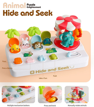 Animal Themed Pop-Up Puzzle Hide & Seek